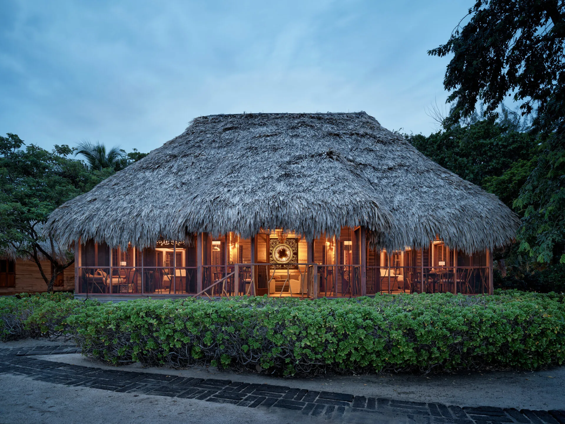 Villa exterior at Turtle Inn, Belize