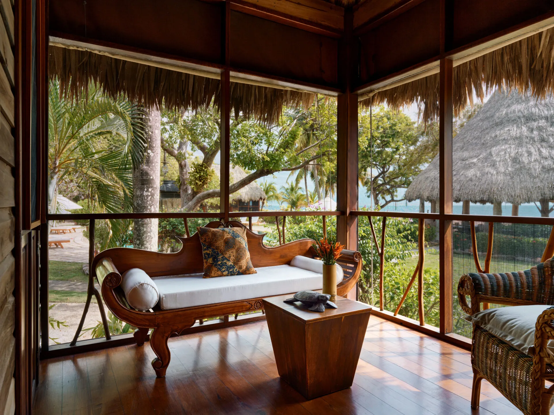 Poolside Seaview Cottage at Turtle Inn, Belize