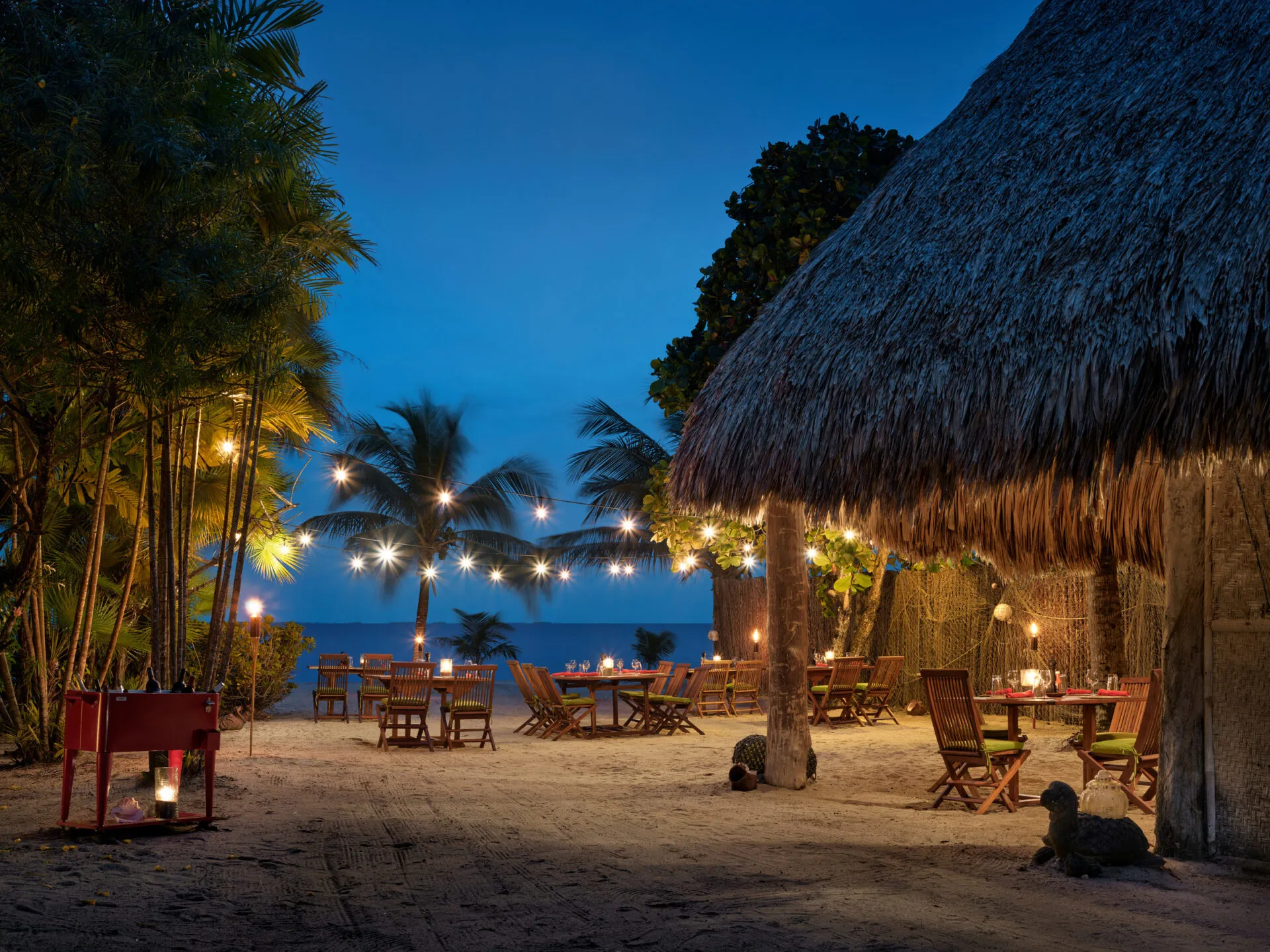 Gaugin Grill on the beach at Turtle Inn