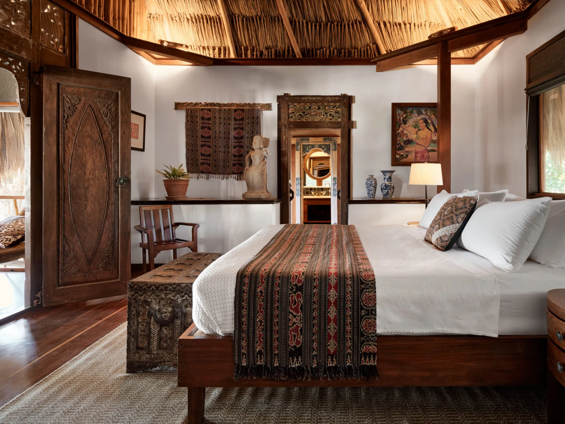 The bedroom at Francis Family Pavilion at Turtle Inn