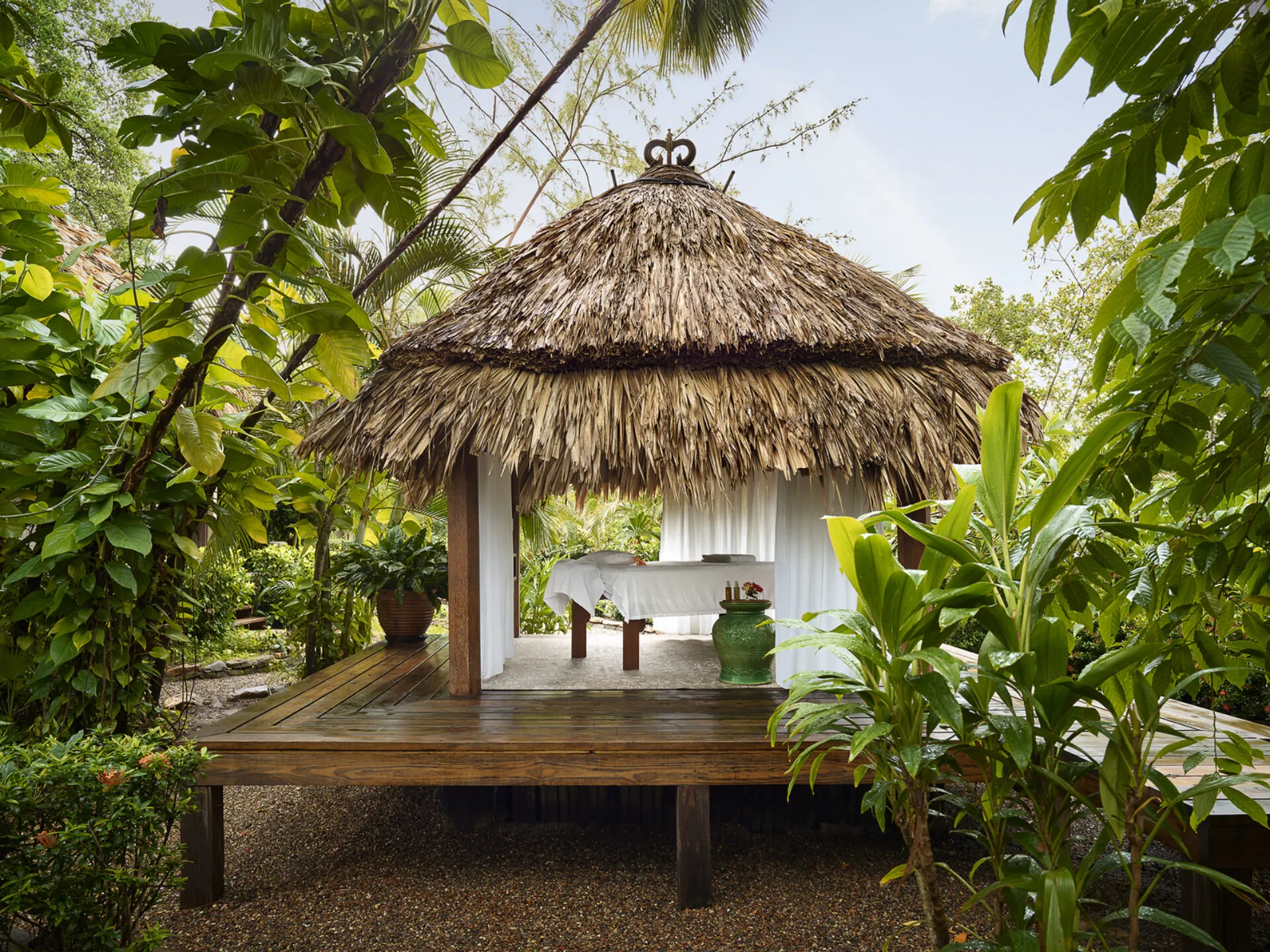 Sunset spa massage