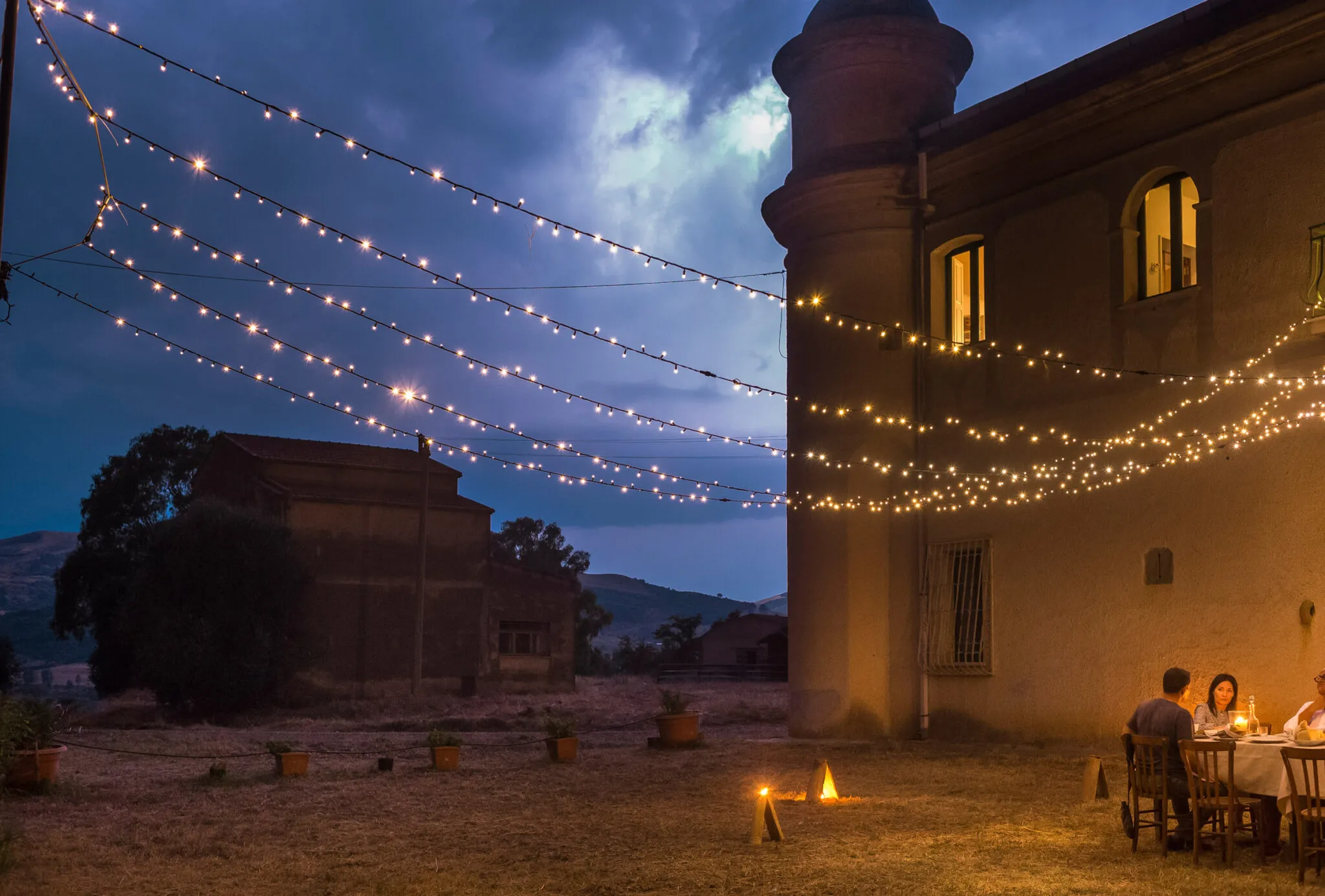 Masseria at night