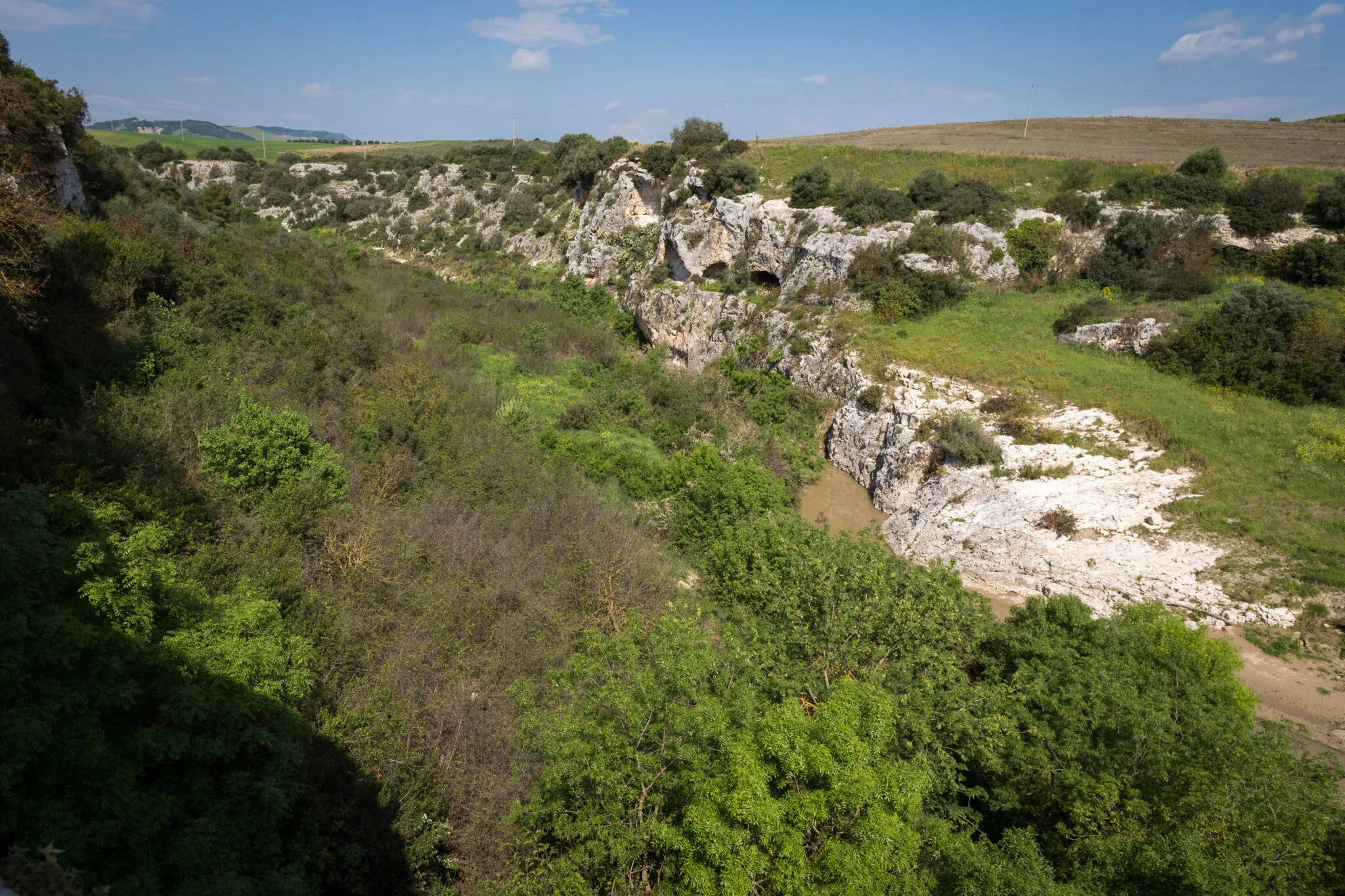 a river running through a gorge