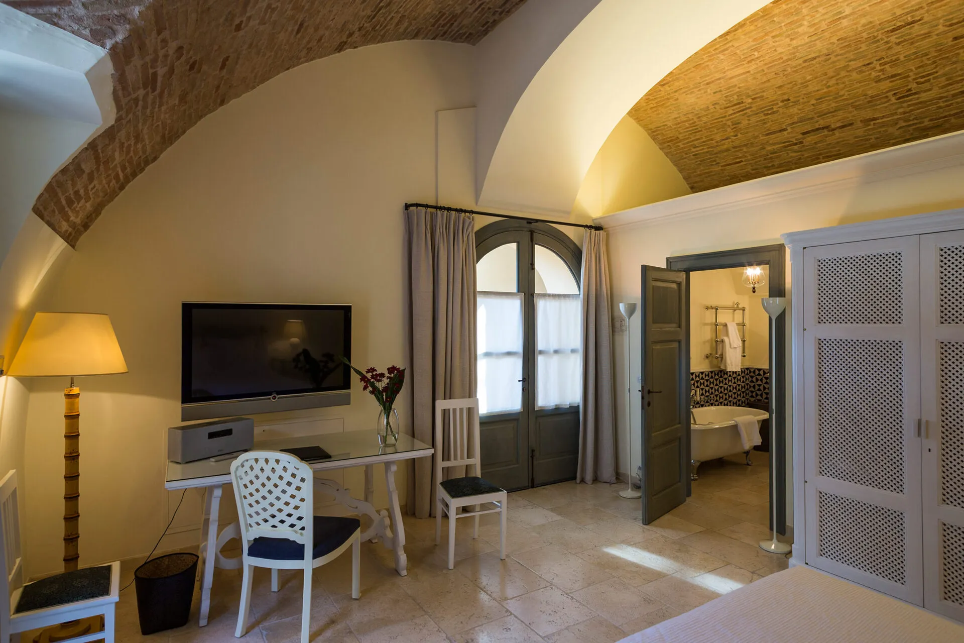 Living area with TV