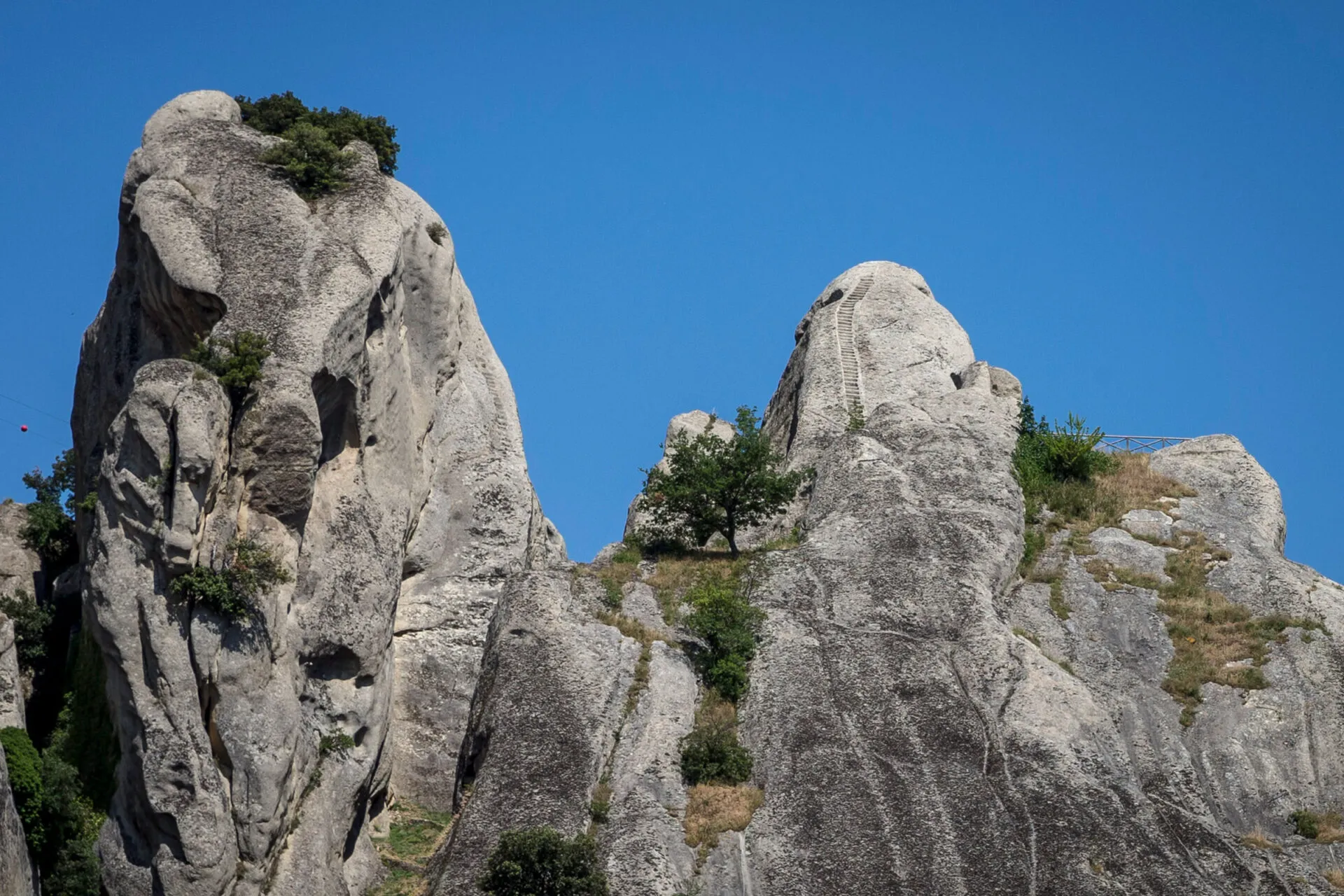 gray rock formations against the sky