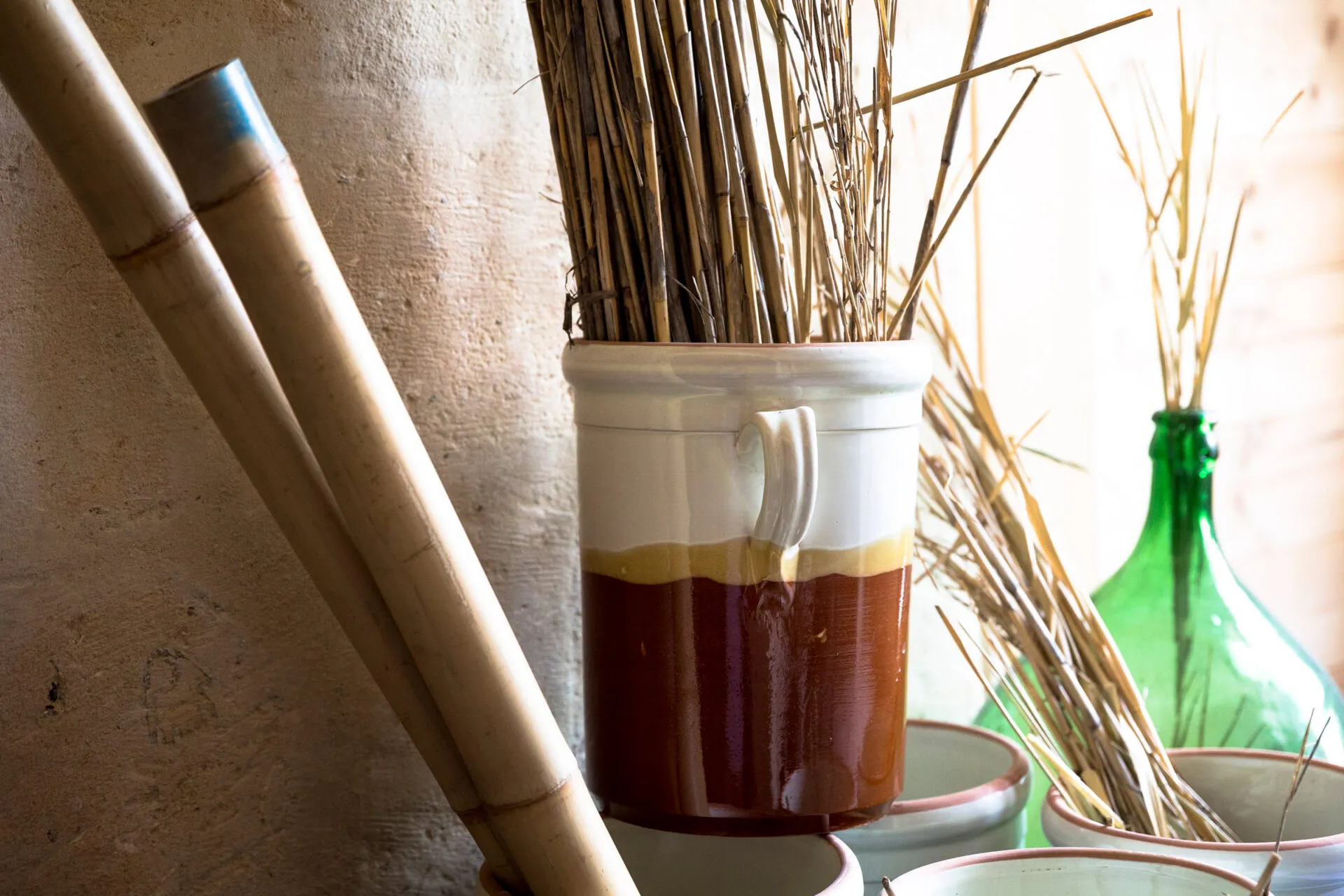 reeds in a cup
