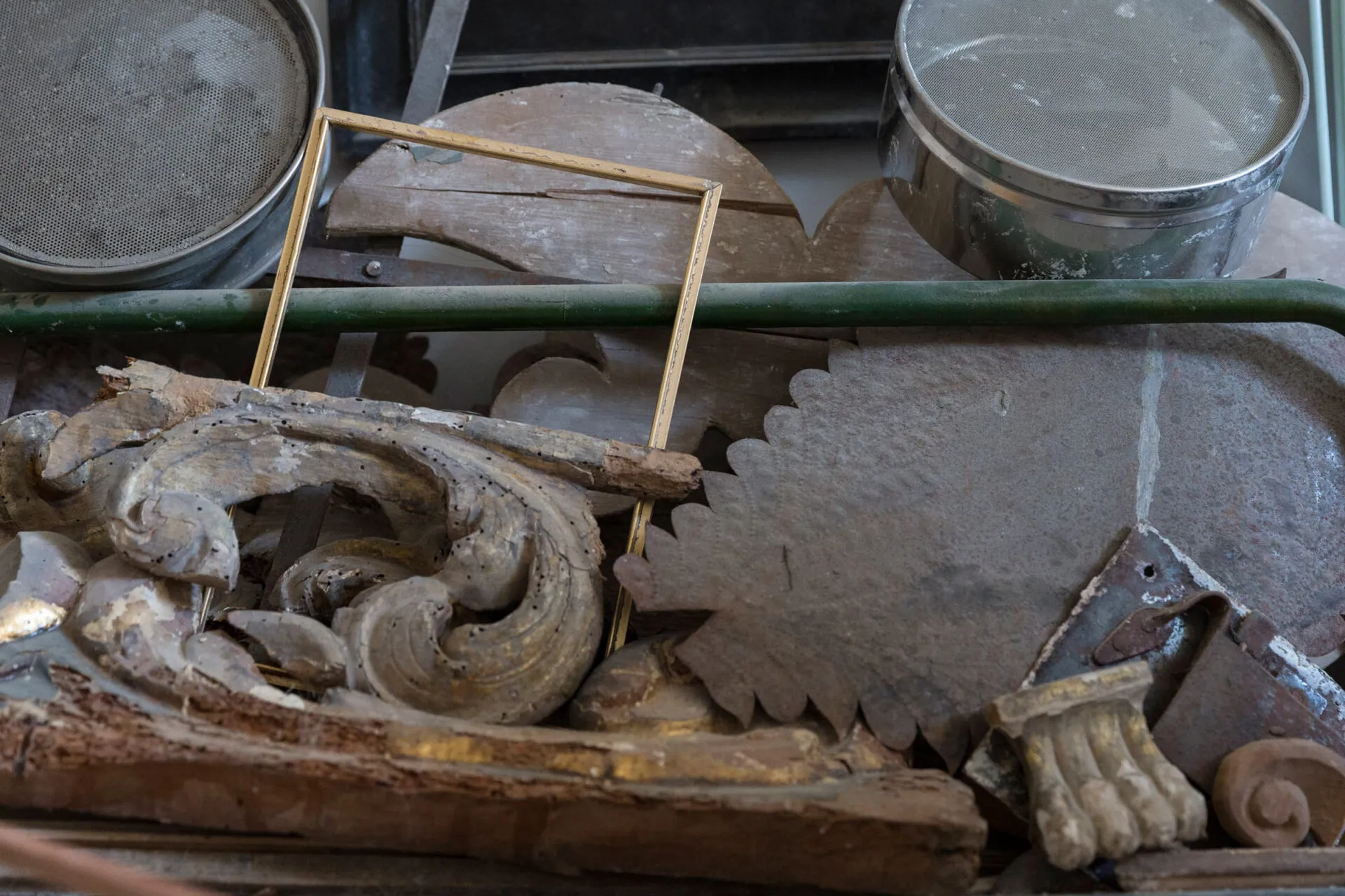 pieces waiting to be restored