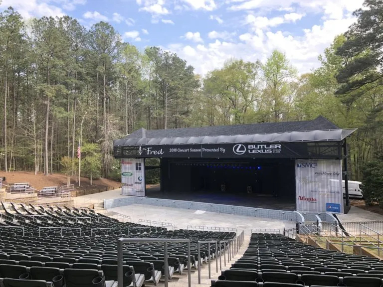 Looking towards the Fred Amphitheatre from the back of the audience.