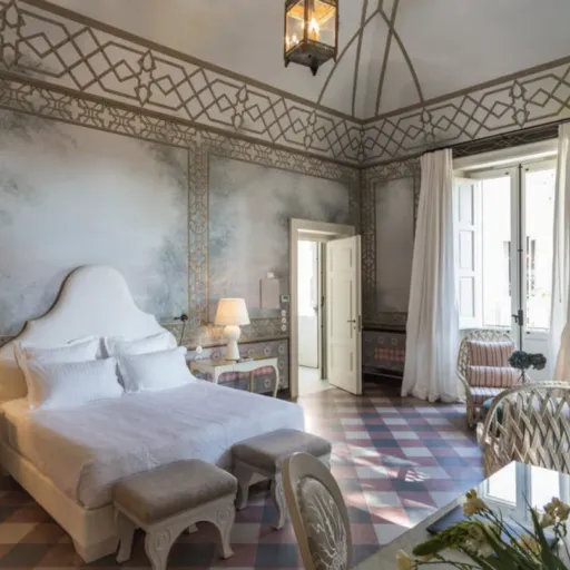 Sofia Suite at Palazzo Margherita, where Dua Lipa and Callum Turner stayed on their honeymoon
