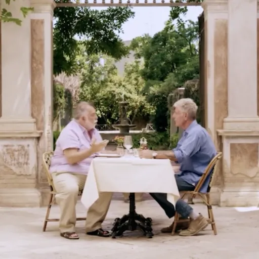 Francis Ford Coppola and Anthony Bourdain at Palazzo Margherita
