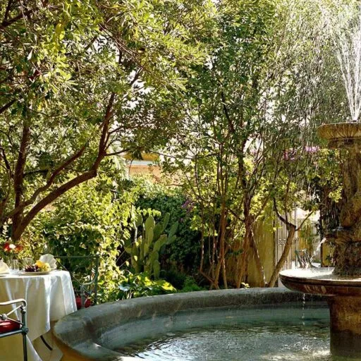 Courtyard fountain at Palazzo Margherita